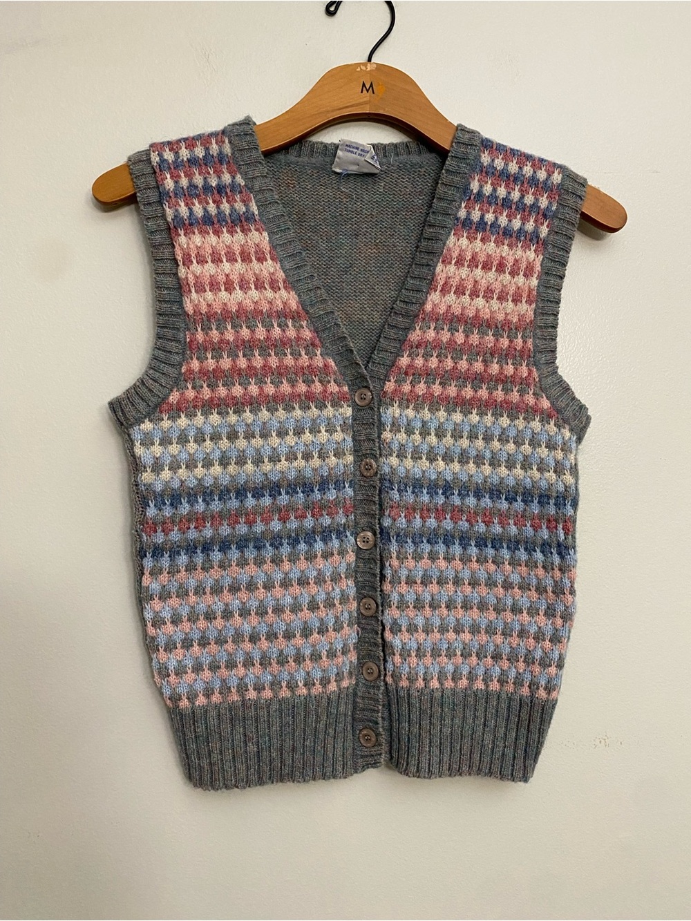 Vintage Wool Blend Sweater Vest - XS